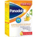 Panadol Cold+Flu Vapour Release + Decongestant Powder for Oral Solution & Inhalation in Sachet Hot Lemon & Honey 10 Sachets