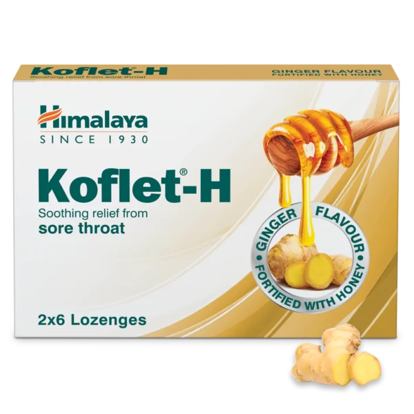 Himalaya Koflet - H Ginger Flavour Fortified with Honey 2x6 Lozenges