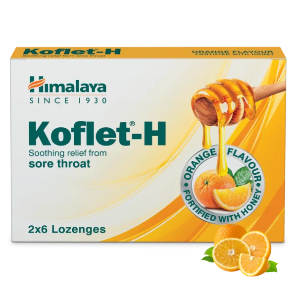 Himalaya Koflet - H Orange Flavour fortified with Honey 2x6 Lozenges